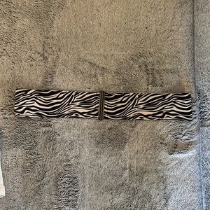 Zebra pattern belt
